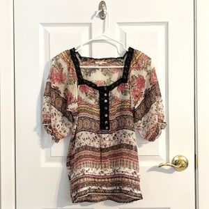 Anthropologie Willow and Clay Vintage Bohemian Blouse